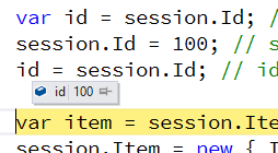 DynamicObjectを使った例 - デバッガーでの値のチェック - 「id には 100 が返ってくる」